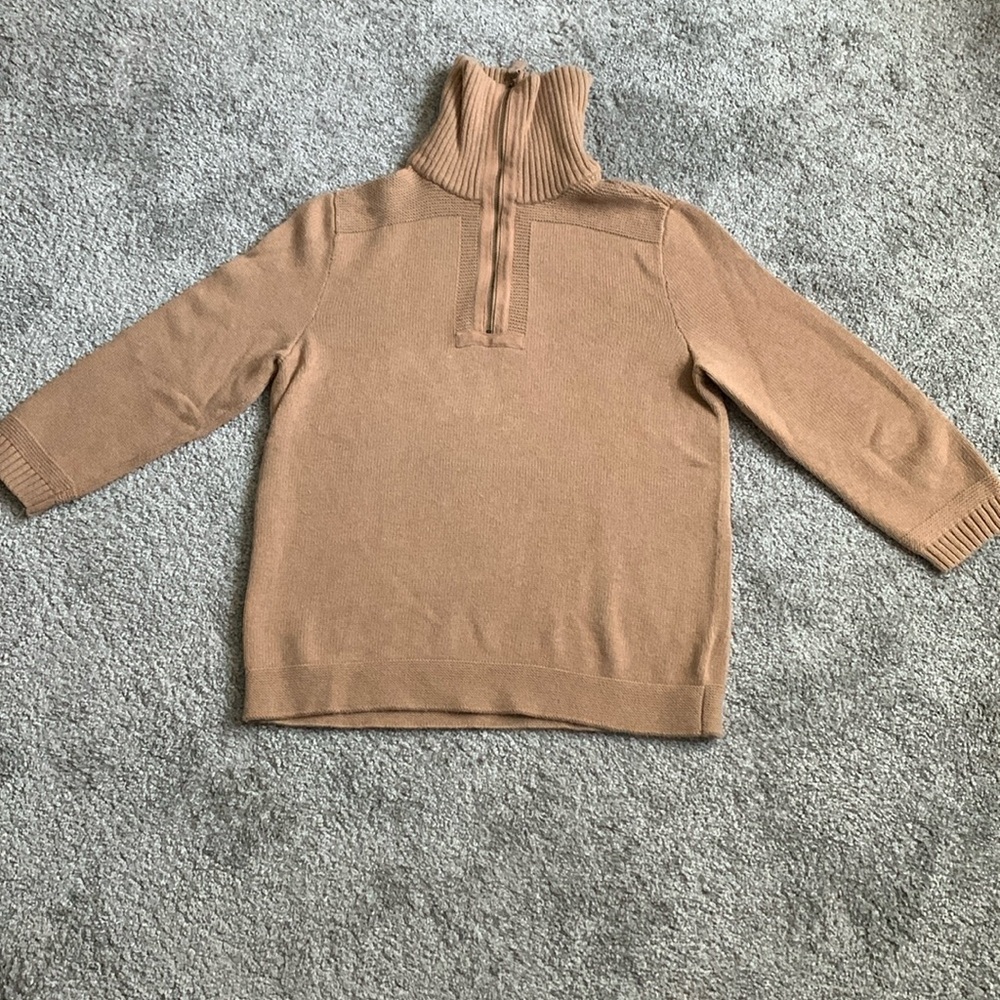 Ralph Lauren Lauren Jeans Company tan 3/4 sleeves sweater size l